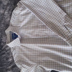 Men botton down checkered shirt